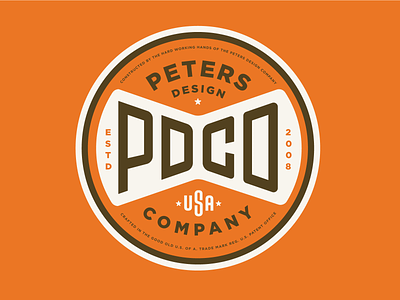 PDCo Badge Revised american badge brand branding crest identity logo minneapolis pdco peters typography