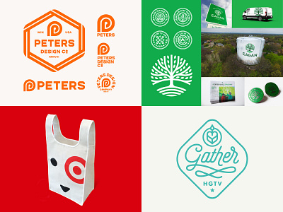 Here are PDCo's #Top4Shots on Dribbble this year bag branding identity logo target tree