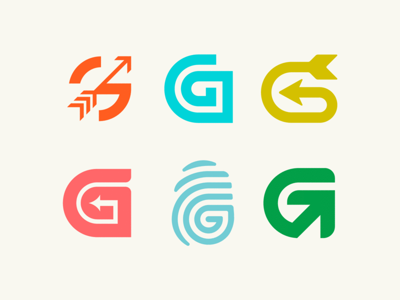 Six G Logos brand branding g logo
