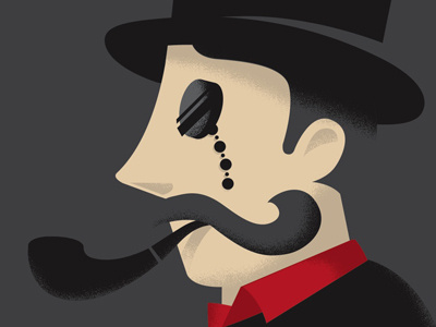 Pipe illustration monocle pipe