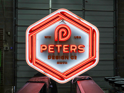 PDCo Neon Sign brand crest neon peters sign