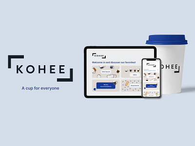 KOHEE Cover Page branding coffee shop coffee ui cover page design figma logo mobile presentation presentation design product design slide deck splash page tablet ui ui design uiux ux ui uxdesign