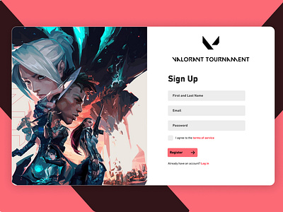 Daily UI Challenge #1 - Valorant Sign Up Page