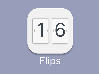 Daily UI Challenge #2 - Flip Clock App Icon