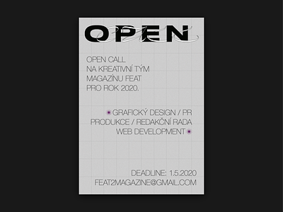 FEAT 2 Open Call Poster editorial editorial design graphic design grid grid design helvetica lettering open call opentype poster poster art poster artwork poster design print type art type poster typographic typographic poster typography typograpy poster