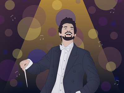 Conductor concert conductor design figma graphic illustration music people illustration ui vector