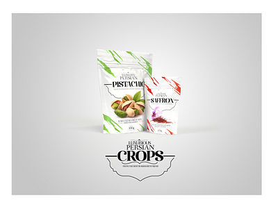 PERSIAN CROPS 3d 3d art brand branding design illustration iran lable logo mockup package packaging persian pistachio poster print vector web