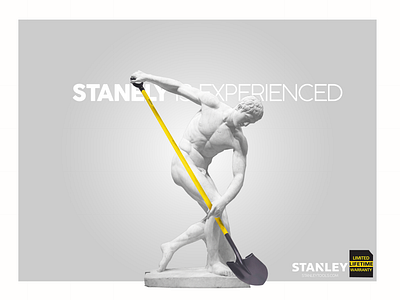 STANLEY Tool Advertising advertise advertising brand branding concept design draw drawing illstrator illustration logo persian photoshop poster print shovel statue tool vector web