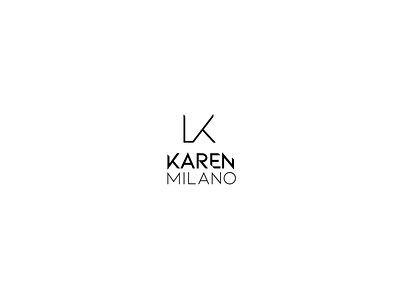 KAREN MILANO LOGO brand branding design draw drawing farsi illustration iran italian italy logo logotype mobile persian print typography ui ux vector web