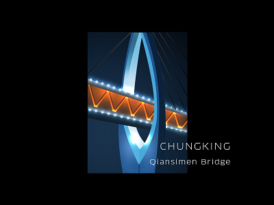 Qiansimen Bridge bridge china chongqing light night