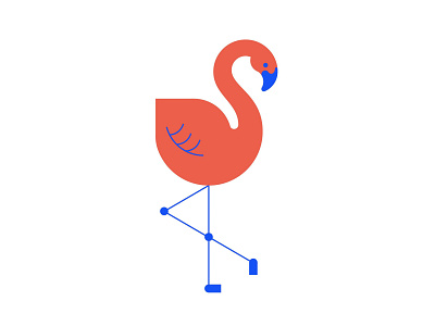 Flamingo design flamingo flat geometric illustration illustrator vector