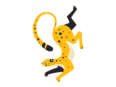 Cheetah animal cheetah colourful cute design fierce flat fur illustration illustrator spots wild yellow