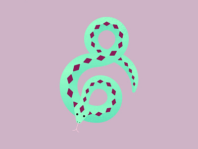 Snake colourful design flat geometric illustration illustrator snake vector