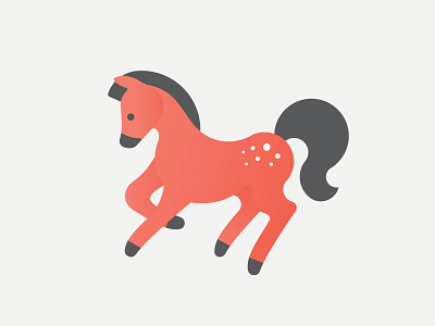 Horse cute design flat geometric horse illustration illustrator vector