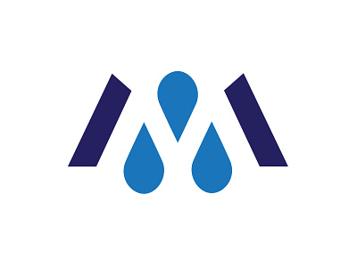 M Water Logo m letter logo m water logo water engineer logo water logo