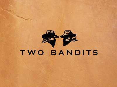 Two Bandits bandana cowboys leather logo logo mask outlaw logo two bandits logo