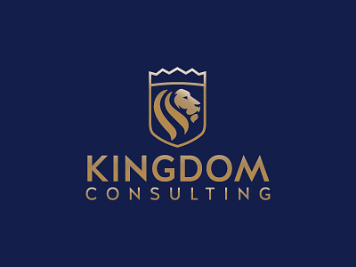 Kingdom Consulting Logo church consultant logo king logo kingdom consulting logo lion king logo lion logo shield logo