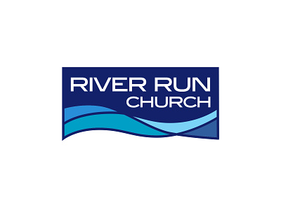River Run Church Logo abstract river logo christian church logo river church logo river logo water themed logo