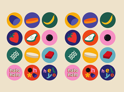 Heylo stickers branding colorful creatives design designer designers filipinas flat halohalo heylo identity illustration