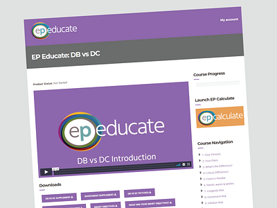 EP Educate - WordPress & Learndash E-learning website branding design ui ux web