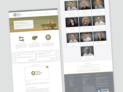 Expert Pensions Advice - WordPress / Elementor website branding design ui ux web