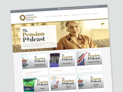 Expert Pensions Advice - Pensions Podcast logo & web integration branding design graphic design logo ui ux web