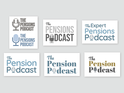 The Pensions Podcast - Logo iteration journey