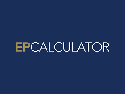 EP Calculator - Logo branding design logo minimal