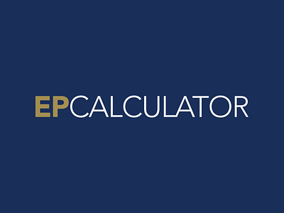 EP Calculator - Logo branding design logo minimal