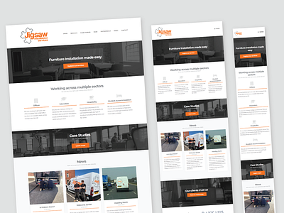 Jigsaw Installation Services - WordPress website branding design minimal ui ux web