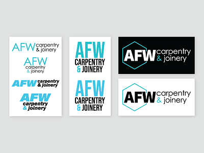 AFW Carpentry & Joinery - Logo iteration journey branding design graphic design logo minimal
