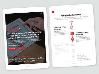 Apropos - UI Designs for property management web application app branding ui ux web