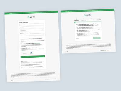 Qardus - Customer registration & onboarding design ui ux web