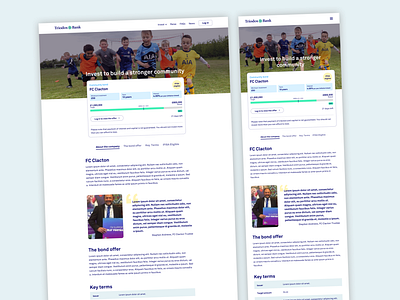 Triodos Bank - Investment details page branding design ui ux web