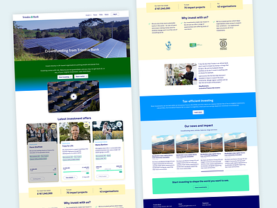 Crowdfunding from Triodos Bank - Home page branding design graphic design ui ux web
