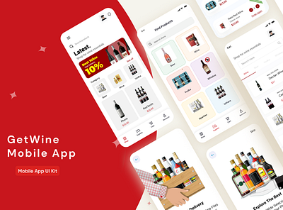 Wine App art branding community design food illustration logo social ui ux