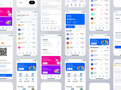 KoinMax App branding community design illustration ui ux