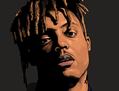 juicewrld adobe illustrator art digital art drawing hollywood huion illustration juice music rapper