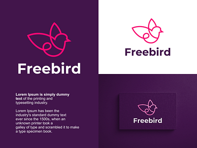 Freebird logo line animal animal logo bird icon bird logo branding design icon illustration logo logo design logo line