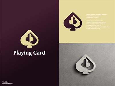 Playing Card Logo casino design game illustration logo logo design playing playing card