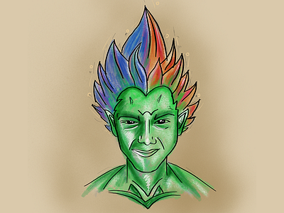 Erich Dragon Ball colors dragonball drawing green illustrator procreateapp