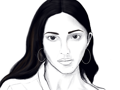 Portrait illustration with procreate iPad Pro