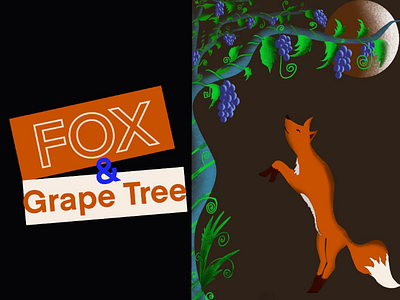 Fox and grape tree