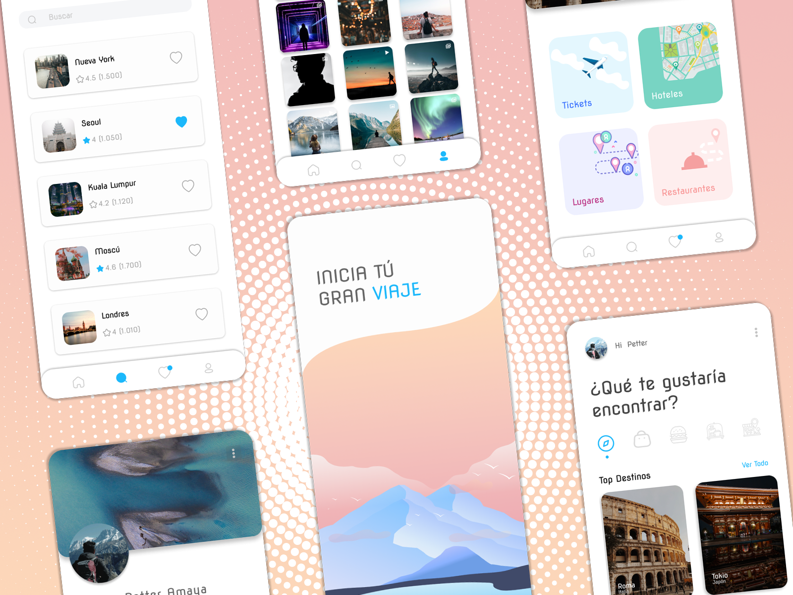 Travel App by Fr0sh on Dribbble