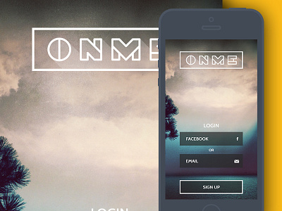 Login Screen - Onme app appin5days iphone ui