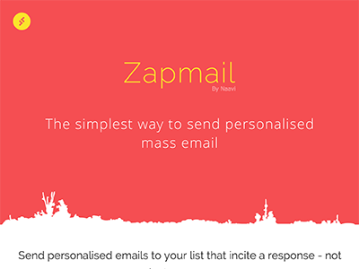 Zapmail email marketing one pager ui ux web design website