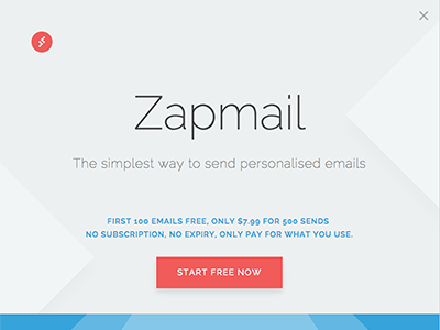 Zapmail landing page flat flat design minimal minimalist simple ui ux web design website