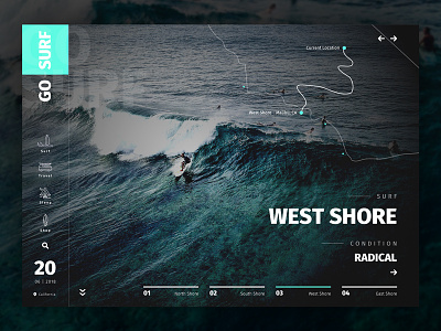 GoSurf | Website Design Hero UX/UI black clean dark free homepage ocean sketch surf ui ux water website