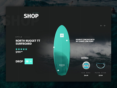 GoSurf | Website Design Shop UX/UI black clean dark free homepage ocean sketch surf ui ux water website