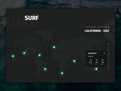 GoSurf | Website Design Surf UX/UI black clean dark free homepage ocean sketch surf ui ux water website